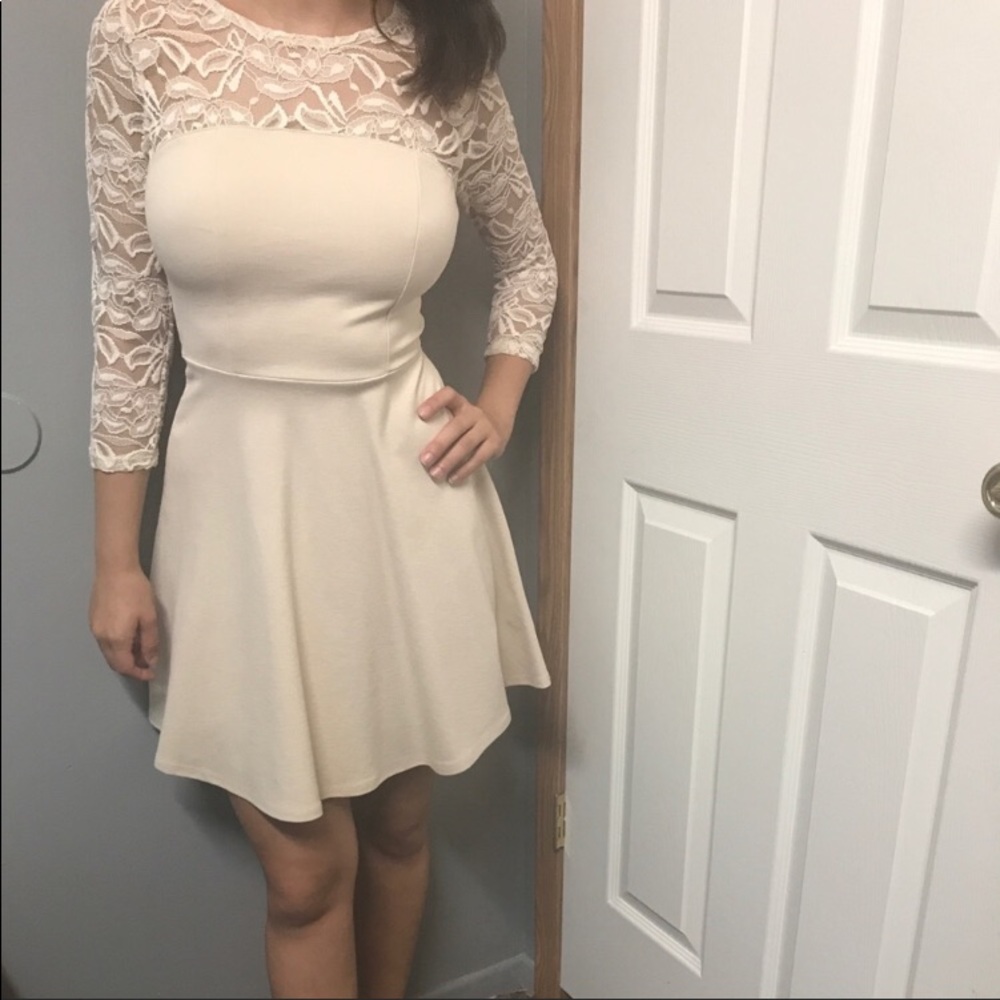 Lace nude dress